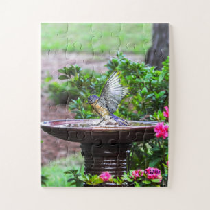 030 enfants du puzzle 11x14 de Bath d'oiseau bleu