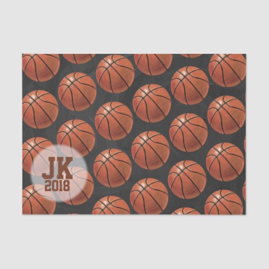 03of12 Basketball Patroonpapier Tissuepapier (Voorkant)