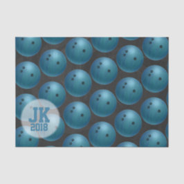 03of12 Blue Bowling Ball Pattern-document Tissuepapier