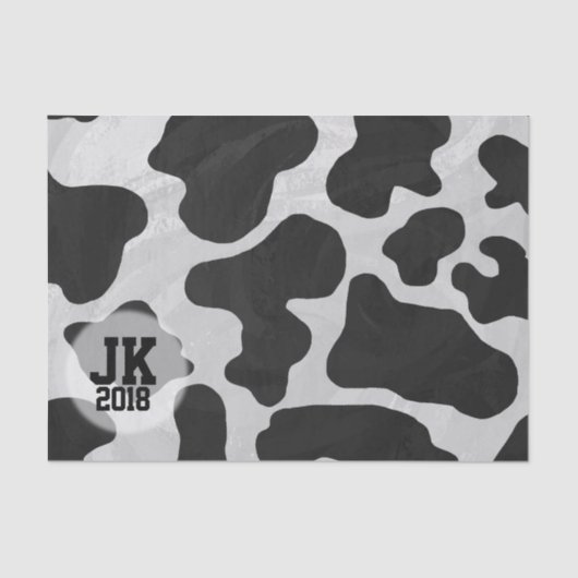 03of12 Koe Patroonpapier Tissuepapier (Voorkant)