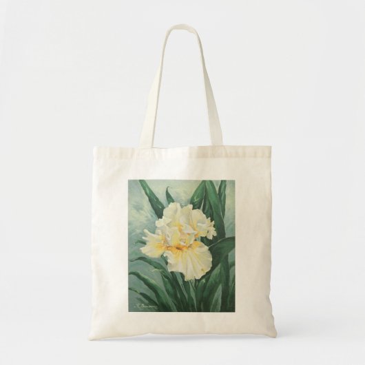 0434 Cream Iris Tote Bag (Voorkant)