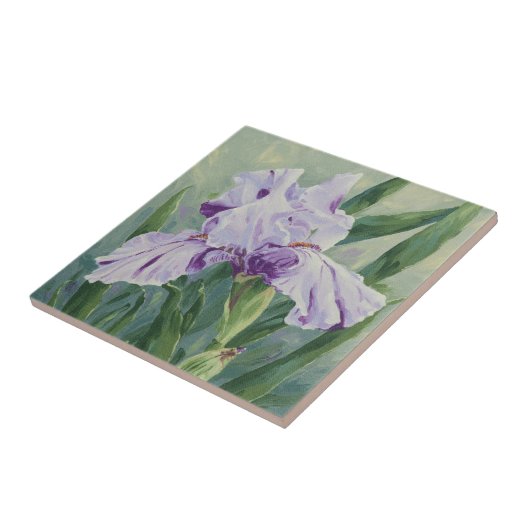 0440 Paarse iris Tegeltje (Zijkant)