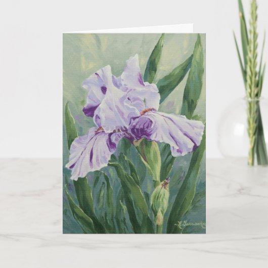 0440 Purple Streaked Iris carte de fête des mères (Devant)