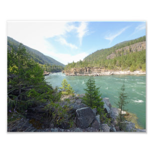 0442 8/12 Foto van Kootenai-Herfsten in Libby. Foto Afdruk