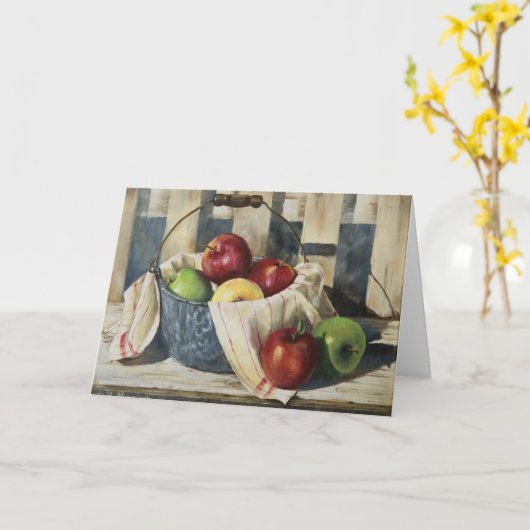 0449 Pommes en Pail Enamelware Carte d'anniversair (Fleur jaune)