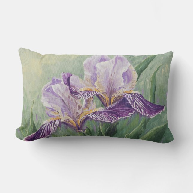 0455 Paarse Irises Kussen (Voorkant)