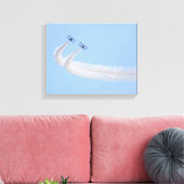 0457-Twee bi-vliegtuigen Canvas Afdruk (Insitu (Woonkamer))