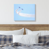 0457-Twee bi-vliegtuigen Canvas Afdruk (Insitu (Slaapkamer))