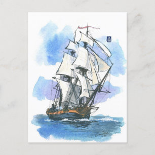 (045) HMS Surprise Tall Ship Briefkaart