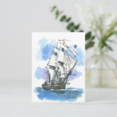 (045) HMS Surprise Tall Ship Briefkaart (Staand voorkant)