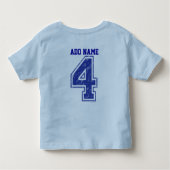 04 Custom Jersey Blue Kinder Shirts (Achterkant)