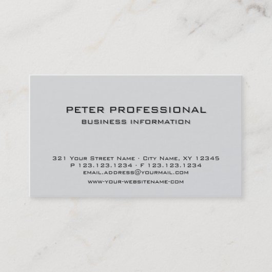04 Moderne Professionnel Carte de visite gris clai (Devant)