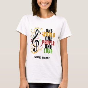 04 Reggae Music Clef T-shirt