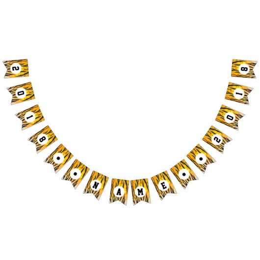 04of12 Tiger Theme Party Bunting Vlaggetjes (Alle)