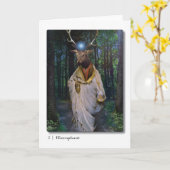 05 Carte de voeux Hierophant Tarot (Fleur jaune)