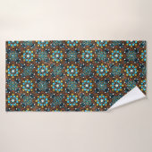 05 Serviette de bain Brown et turquoise (Serviette de bain)
