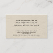 05 Visitekaartje van leer-leder van ivoor (Achterkant)