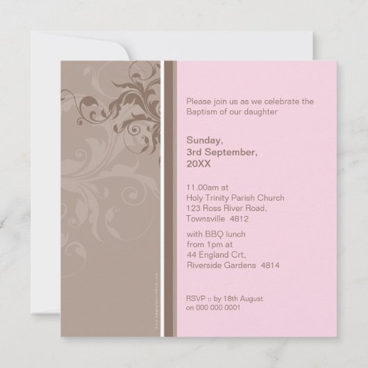 069 Bree:: Uitnodiging voor de doop (Achterkant)