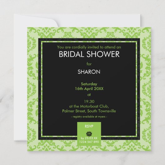 071 Annette :: INVITATIONS DE DOUCHE BRIDALE (Dos)