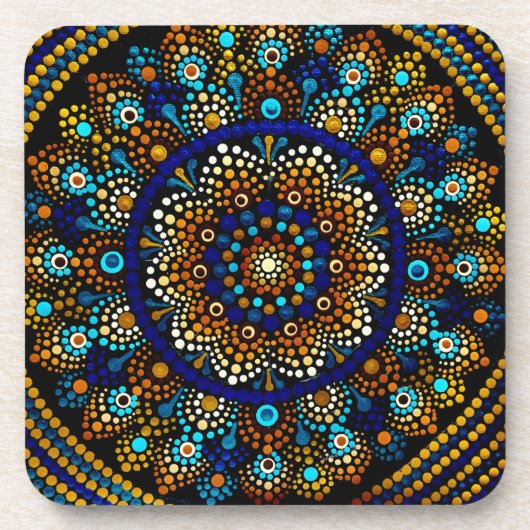 072 - Dessous de verre Bleus Profonds (Devant)