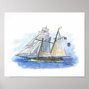 076 - US Clipper Tall Ship Poster