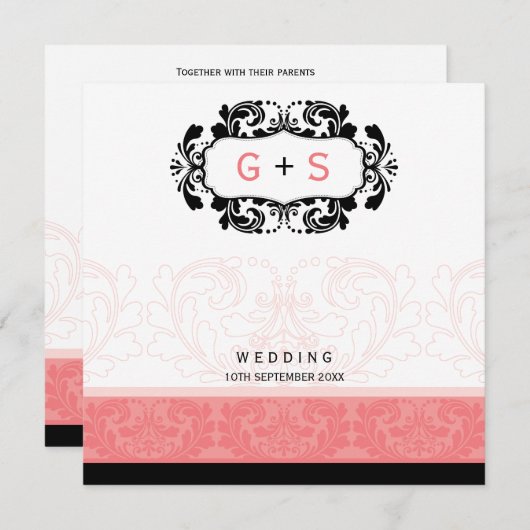 079Karianne :: INVITATIONS DE MARIAGE :: luxe SQ (Devant / Derrière)