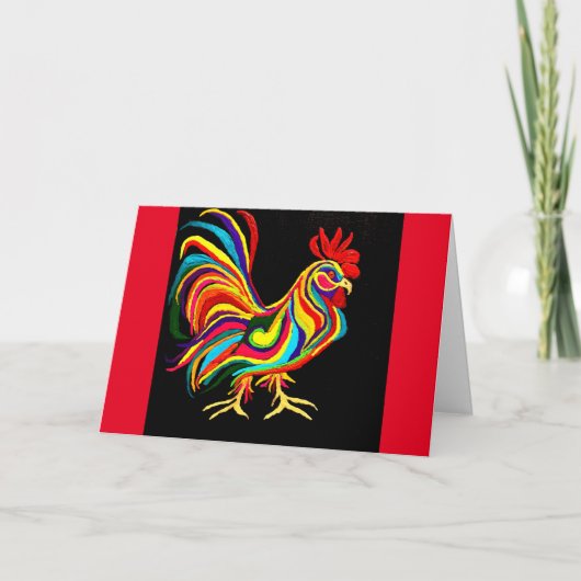 07 - Rooster-Wenskaart Kaart (Voorkant)