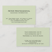 07 Vert Carte de visite moderne professionnel (Devant / Derrière)