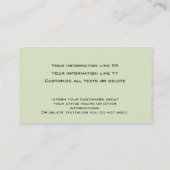 07 Vert Carte de visite moderne professionnel (Dos)