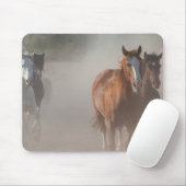 0800-Wilde Mustangs Hardlopen Muismat (Met muis)