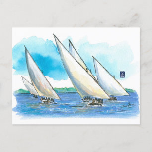 (081) Dhow Sailboat Races Briefkaart