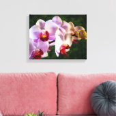 0834-Roze Orchideeën Canvas Afdruk (Insitu (Woonkamer))