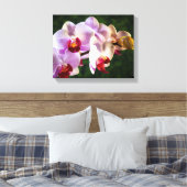 0834-Roze Orchideeën Canvas Afdruk (Insitu (Slaapkamer))