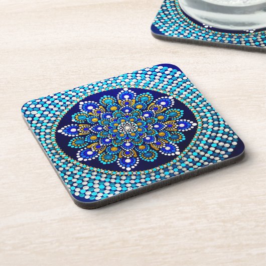 086 - Dessous de verre bleus royaux (Côté gauche)