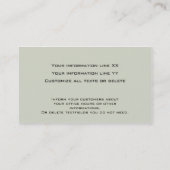 08 Reed couleur Carte de visite moderne profession (Dos)