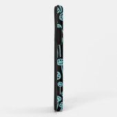 090512 Lt Blauw groen op zwart Case-Mate iPhone Case (Achterkant/rechts)