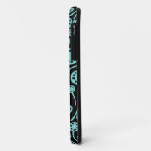 090512 Lt Blauw groen op zwart Case-Mate iPhone Case (Achterkant/links)