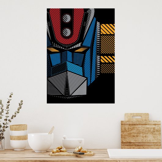 091 Grendizer volledig Poster (Keuken)