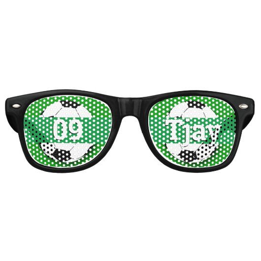 09 nom Soccer retro Shades /Fun Party Lunettes de (Devant)