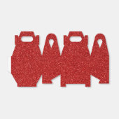 09 Rode Glitter Print Sparkles Gable Bedankdoosjes (Uitgevouwen)