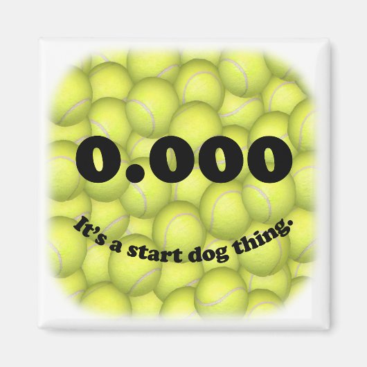0.000, parfait démarrage Flyball! magnet de frigo (Devant)