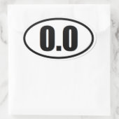 0,0 autocollants ovales (Sac)