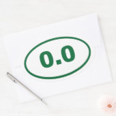 0,0 groen ovale sticker (Envelop)