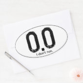 0.0 Ik ren NIET Ovale Sticker (Envelop)