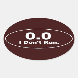 0,0 Ik ren niet. sticker
