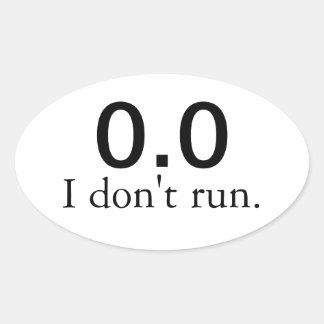0.0 Ik ren niet. stickers