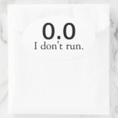 0.0 Ik ren niet. stickers (Tas)