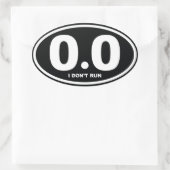 0,0 mille die ik niet loop ovale sticker (Tas)