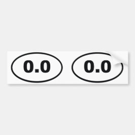 0,0 ovaal bumpersticker