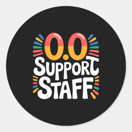 0.0 Suprt Staff Marathon Cheer Squad -  Ronde Sticker (Voorkant)